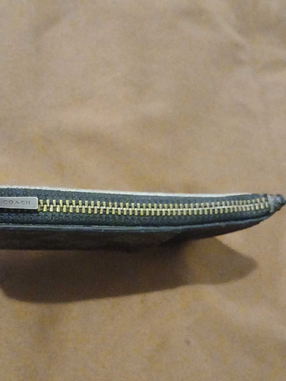 COACH Leather Zip Wallet with Card Slots - Black - Picture 7 of 7